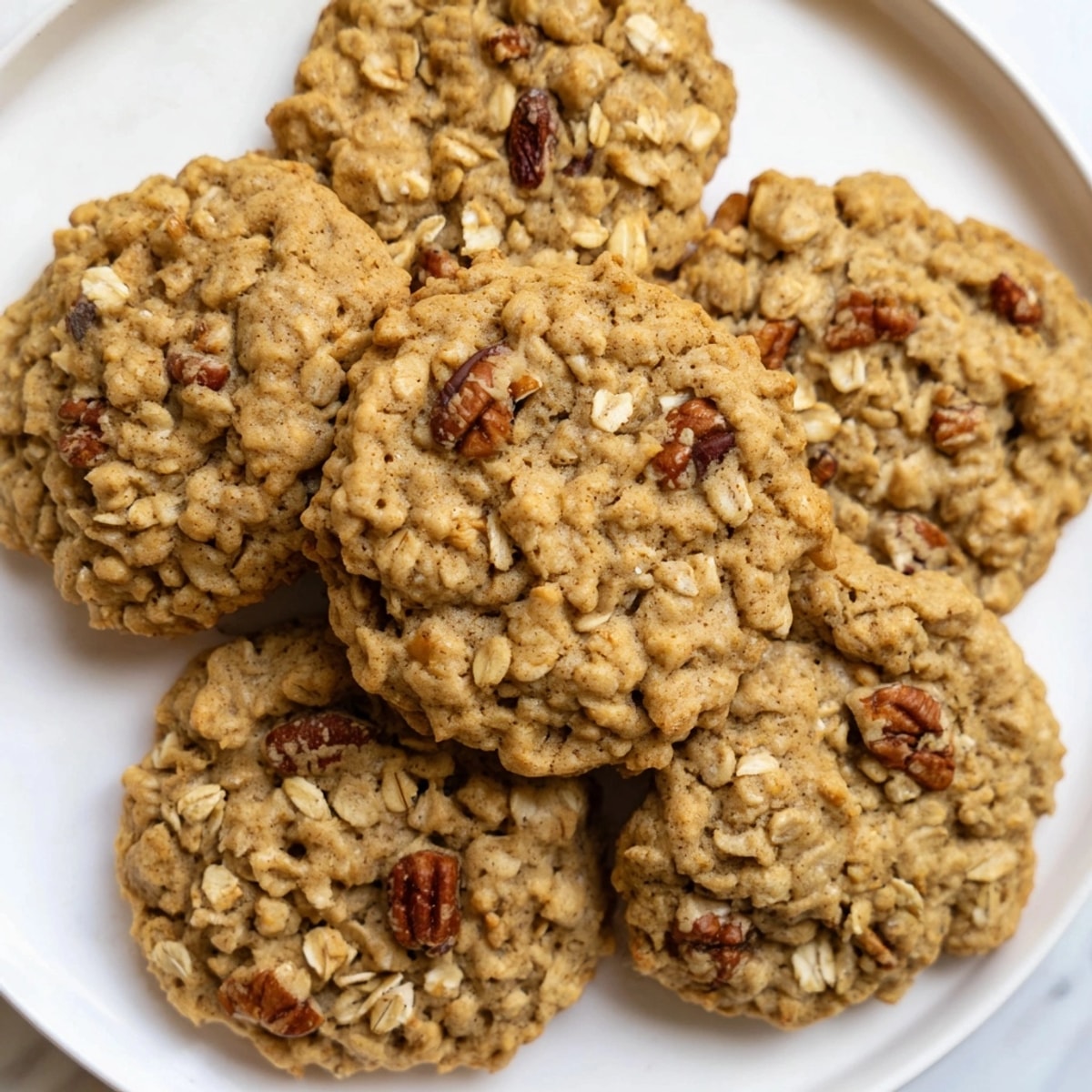 Golden Soft Oatmeal Spice Cookies cooling on a wire rack, fragrant and comforting.
