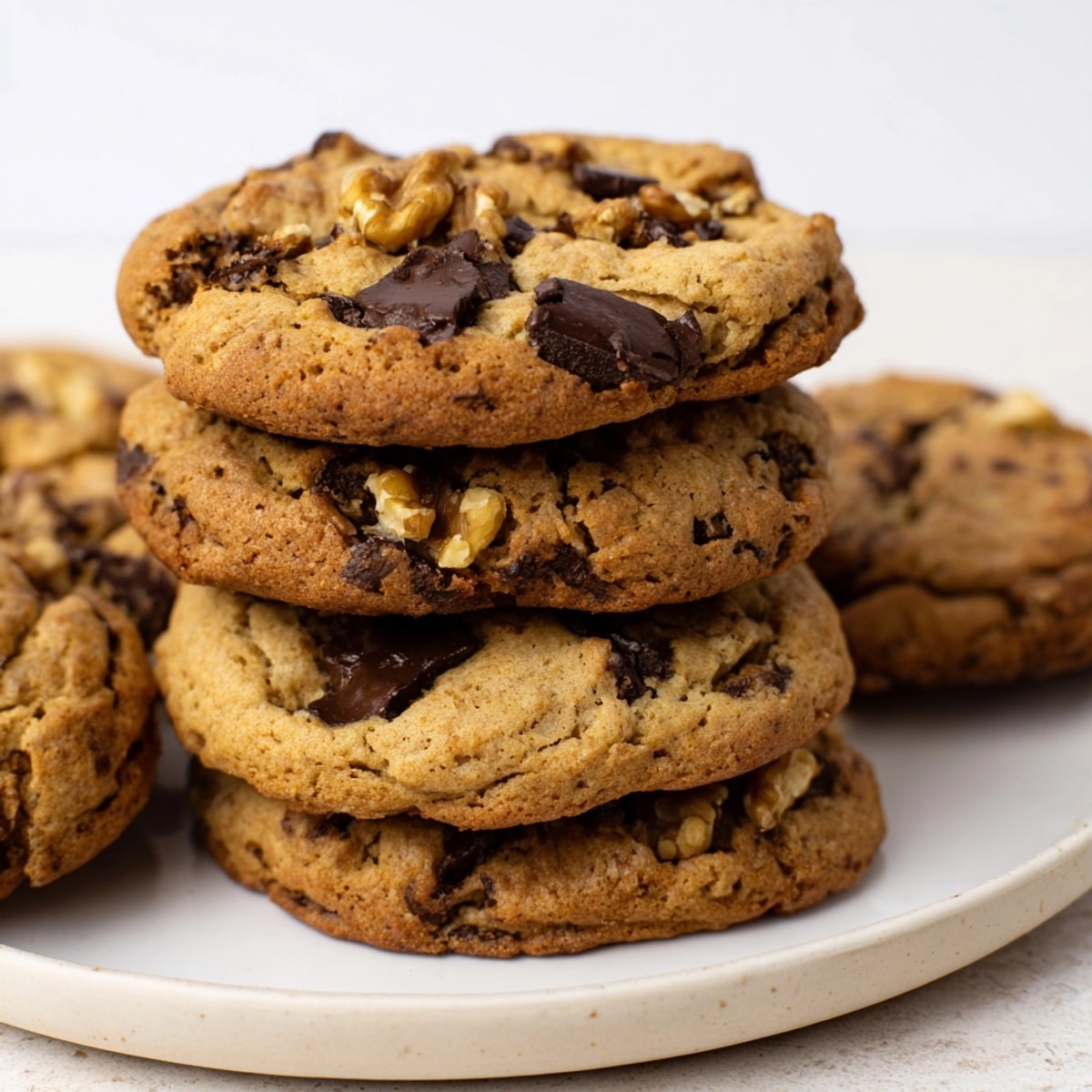 Golden Gluten-Free Chocolate Chip Cookies, fresh from the oven, waiting to be enjoyed.