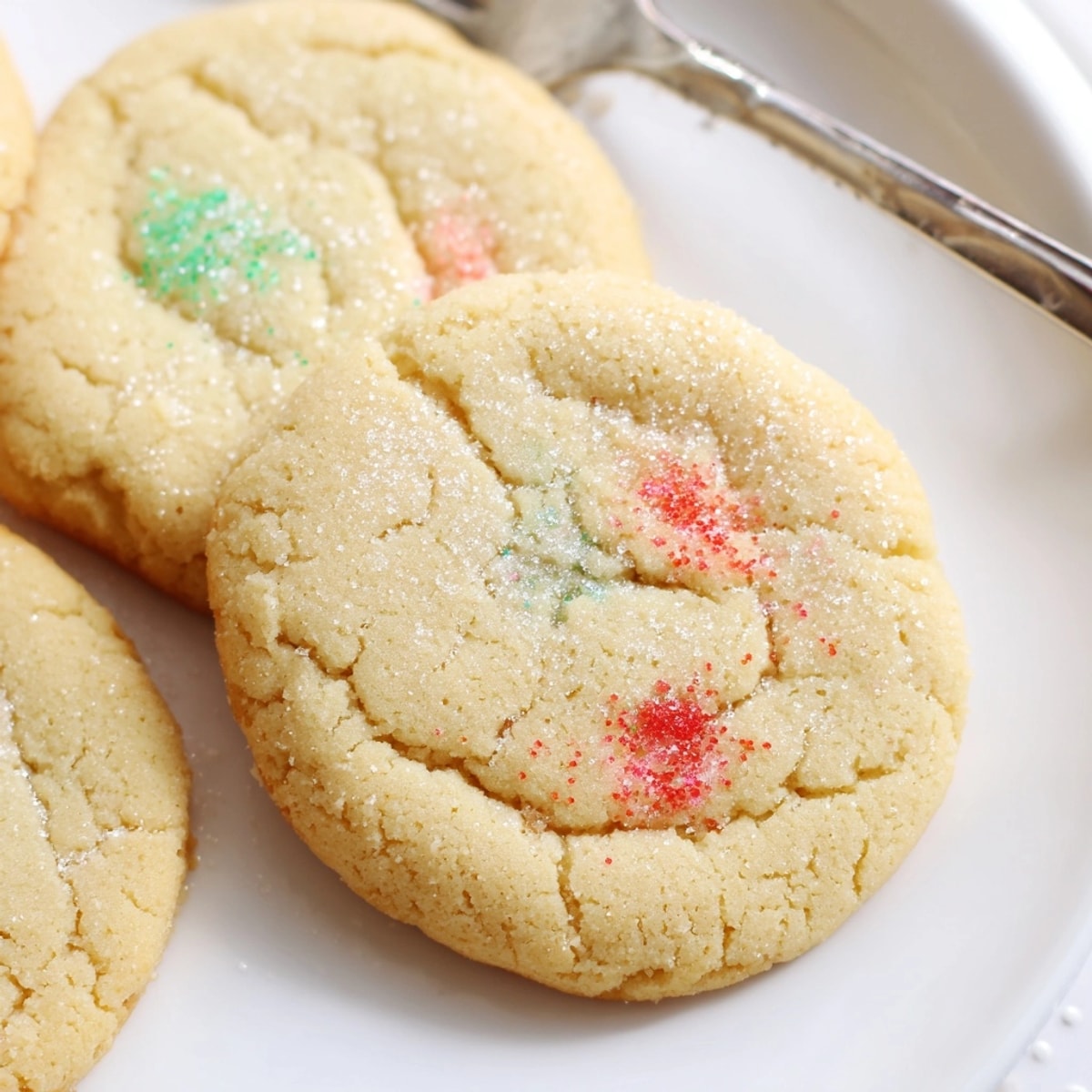 Golden Coconut Flour Sugar Cookies cooling on a wire rack after baking.