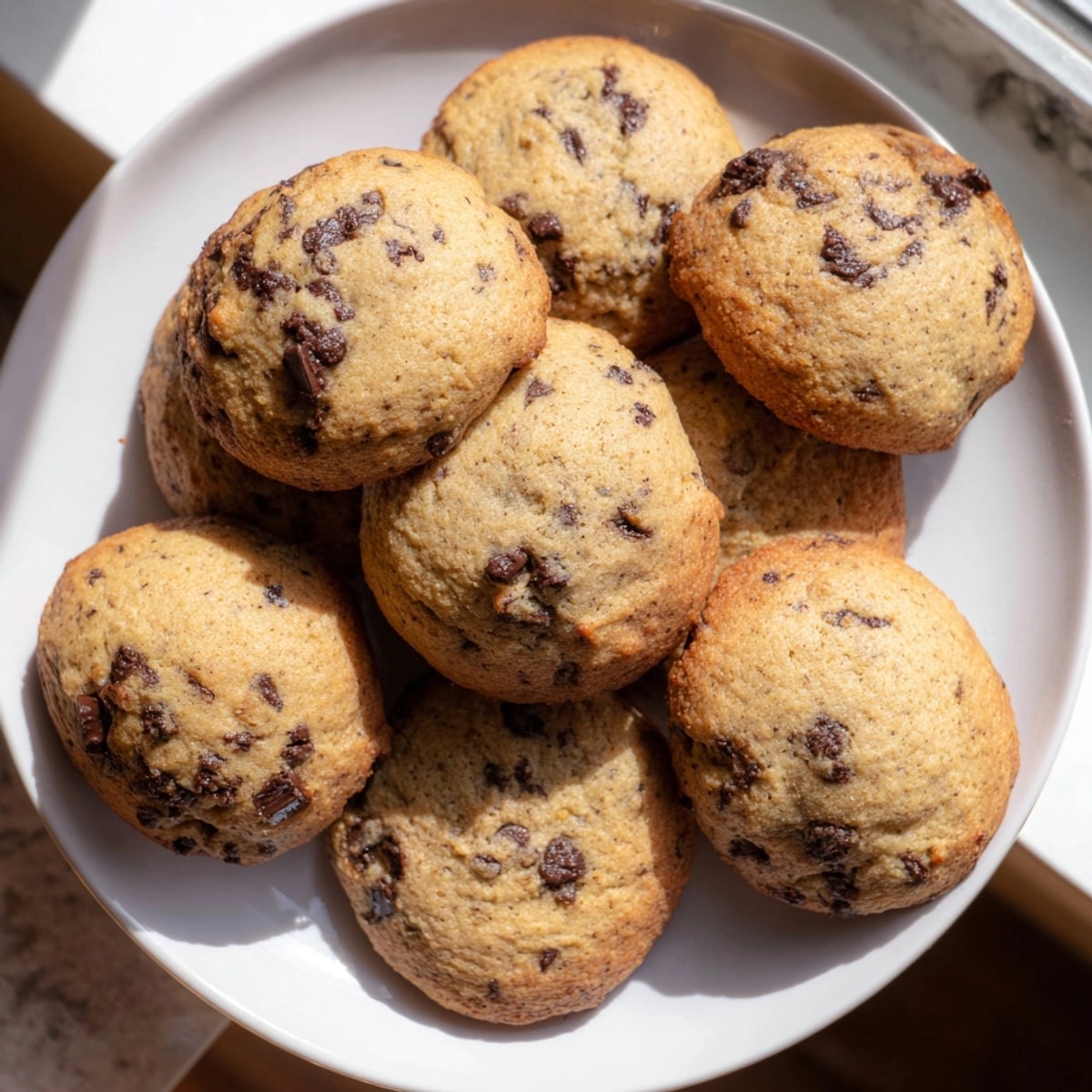 Pile of delicious Keto Chocolate Chip Cookies, hinting soft textures and sugar-free delights.