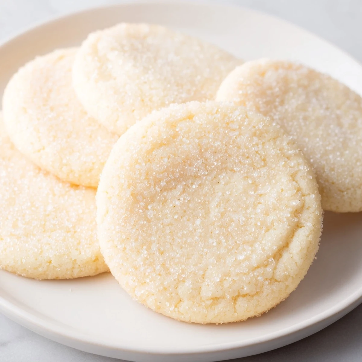 Perfectly baked Fireplace Treat Vanilla Cloud Sugar Cookies: a soft batch with a dusting of vanilla sugar.