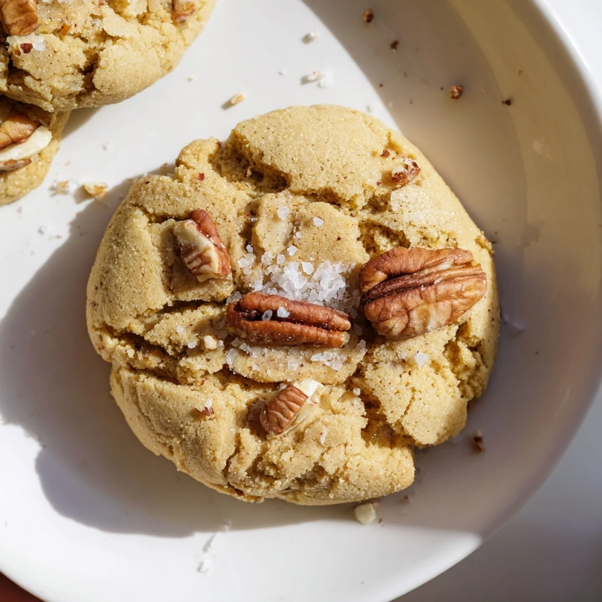 Soft, inviting close-up of freshly baked January Bliss Maple Dream Keto Cookies—maple-kissed goodness.