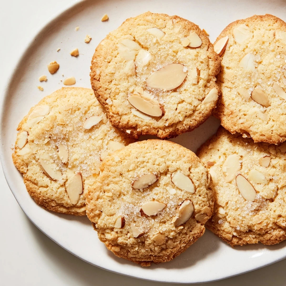 Warm, buttery January Bliss Toasted Almond Sugar Cookies, fresh from the oven, offering comforting flavors.