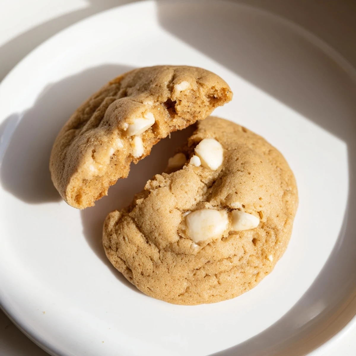 Soft, inviting image: a plate of delicious Cozy Evening Vanilla Cloud Vegan Cookies, ready to be enjoyed.