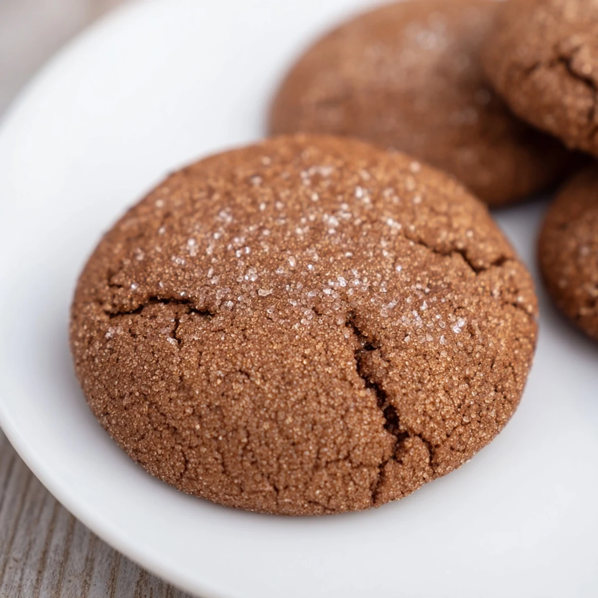 Appetizing shot of freshly baked Fireplace Treat Mocha Whisper Sugar Cookies with rich, chocolatey aroma.