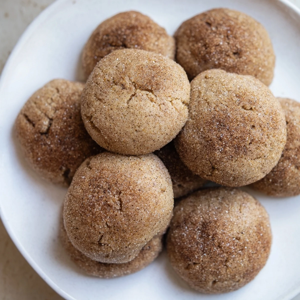 Freshly baked Winter Spice Cinnamon Drift Vegan Cookies, with a dusting of cinnamon, inviting aroma.