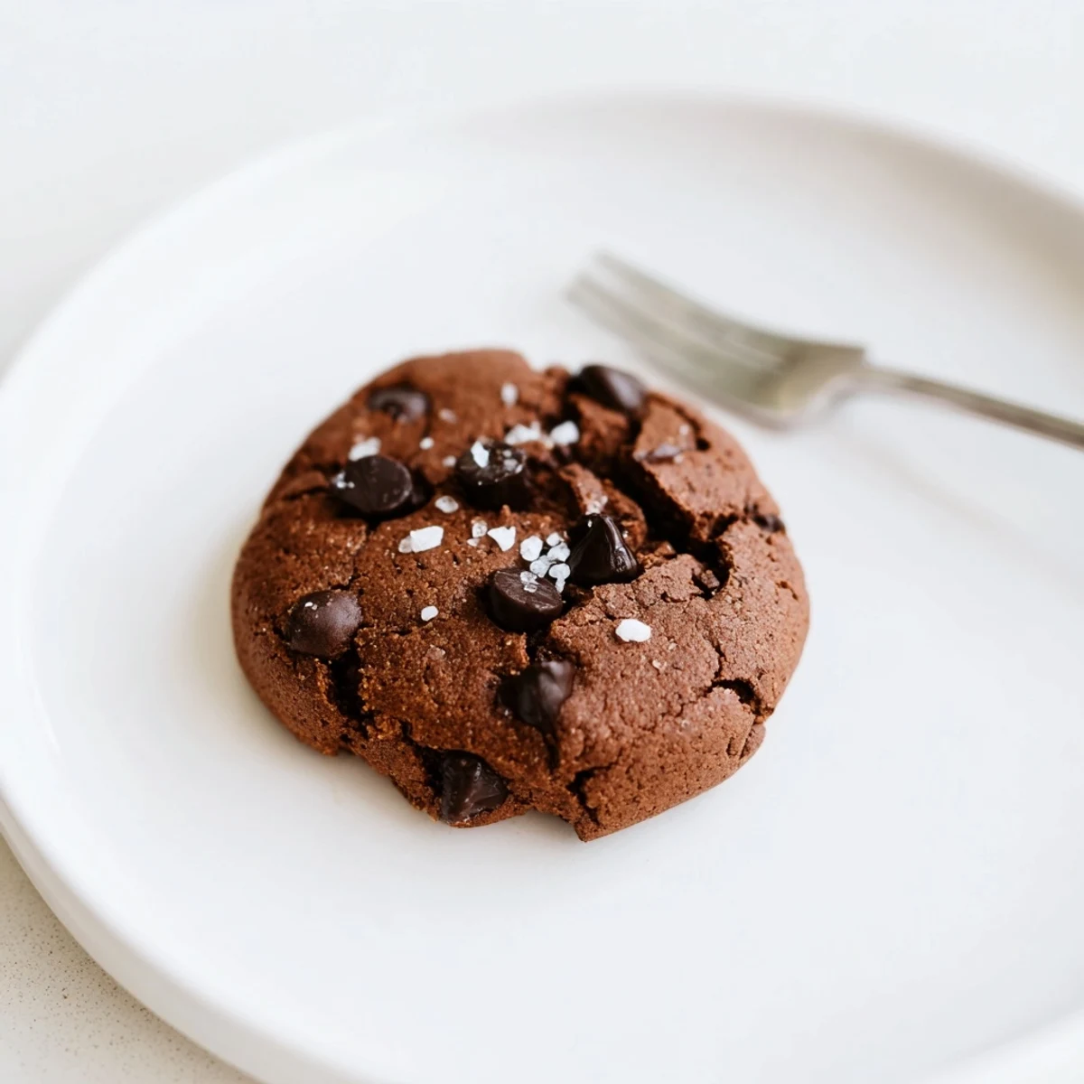 Warm, soft Snowy Day Mocha Whisper Vegan Cookies glistening with chocolate chips, ready to enjoy.
