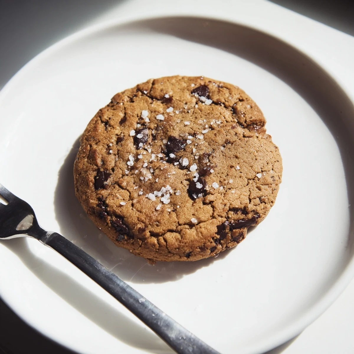 A stack of freshly baked Snowy Day Mocha Whisper Vegan Cookies, boasting a crisp outside and chewy center.