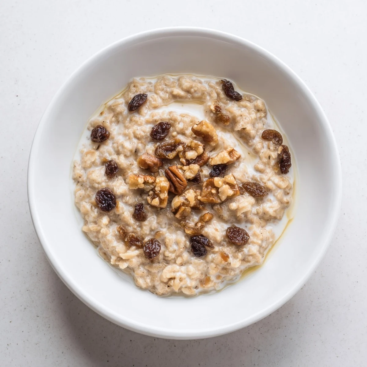 Steaming Winter Warmth Maple Dream Oatmeal Raisin, with plump raisins, offers a sweet and comforting breakfast.
