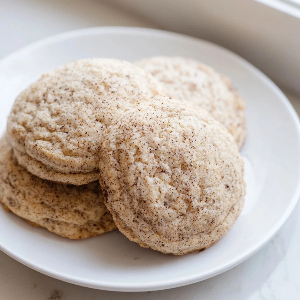 Warm, golden Holiday Glow Cinnamon Drift Keto Cookies, perfectly shaped and ready to be enjoyed.