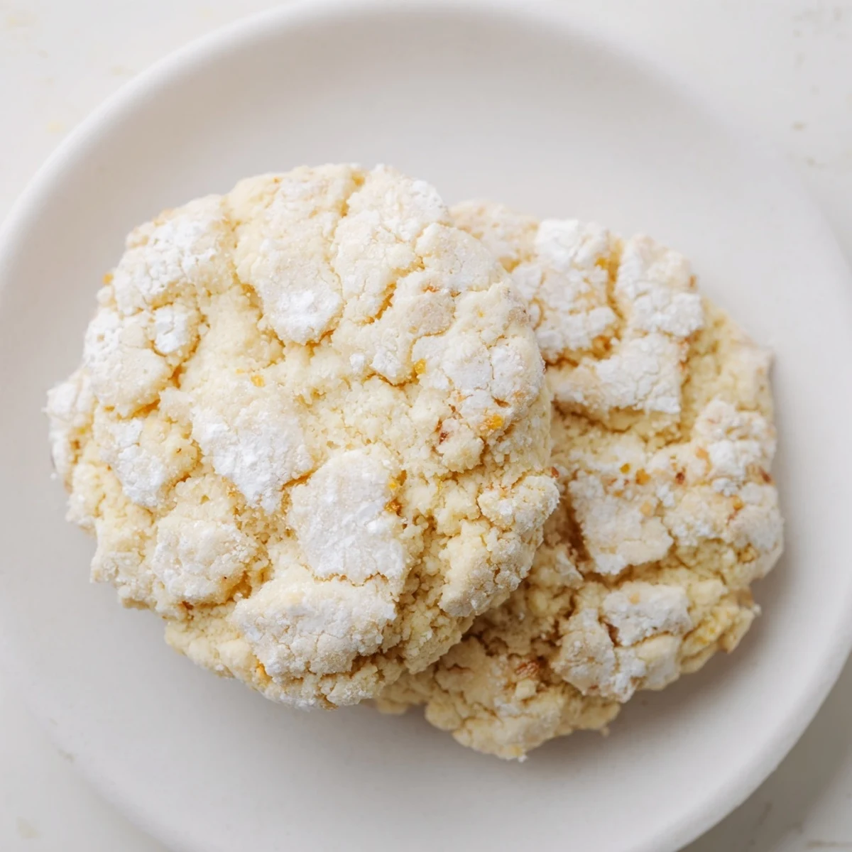 Close-up of freshly baked New Year Celebration Brown Sugar Snow cookies, perfect for any holiday celebration.