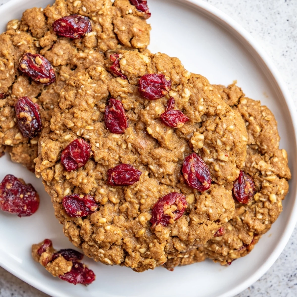 Delicious and chewy January Bliss Ginger Spice Oatmeal Raisin cookies with cozy spices, perfect for a treat.