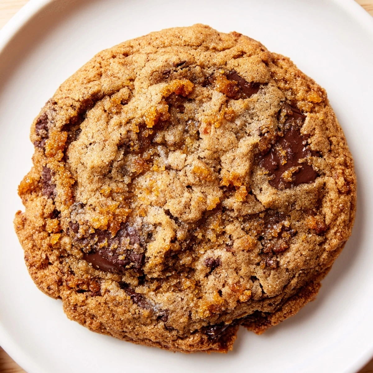 Cozy scene: a stack of freshly baked Snowy Day Ginger Spice Chocolate Chip Cookies, ready to be enjoyed.