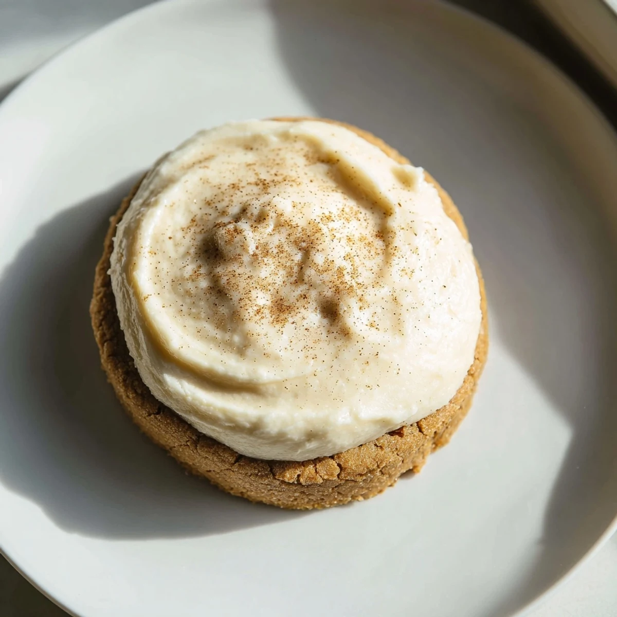 Warm cinnamon-infused Frosted Delight Cinnamon Drift Keto Cookies with a creamy cream cheese frosting.