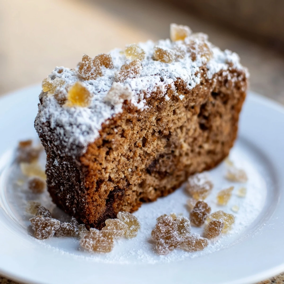 Freshly baked Winter Warmth Ginger Spice Cake, a gluten-free dessert for cozy evenings.