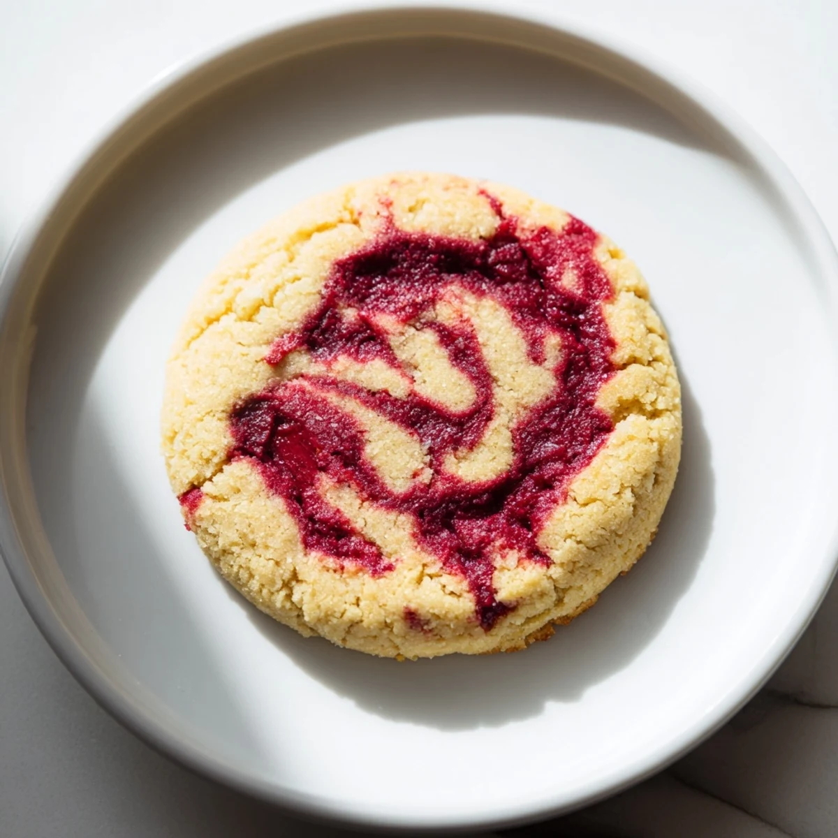 Buttery keto cookies boasting cranberry swirl, a low-carb treat perfect for New Year's, ready to bake.