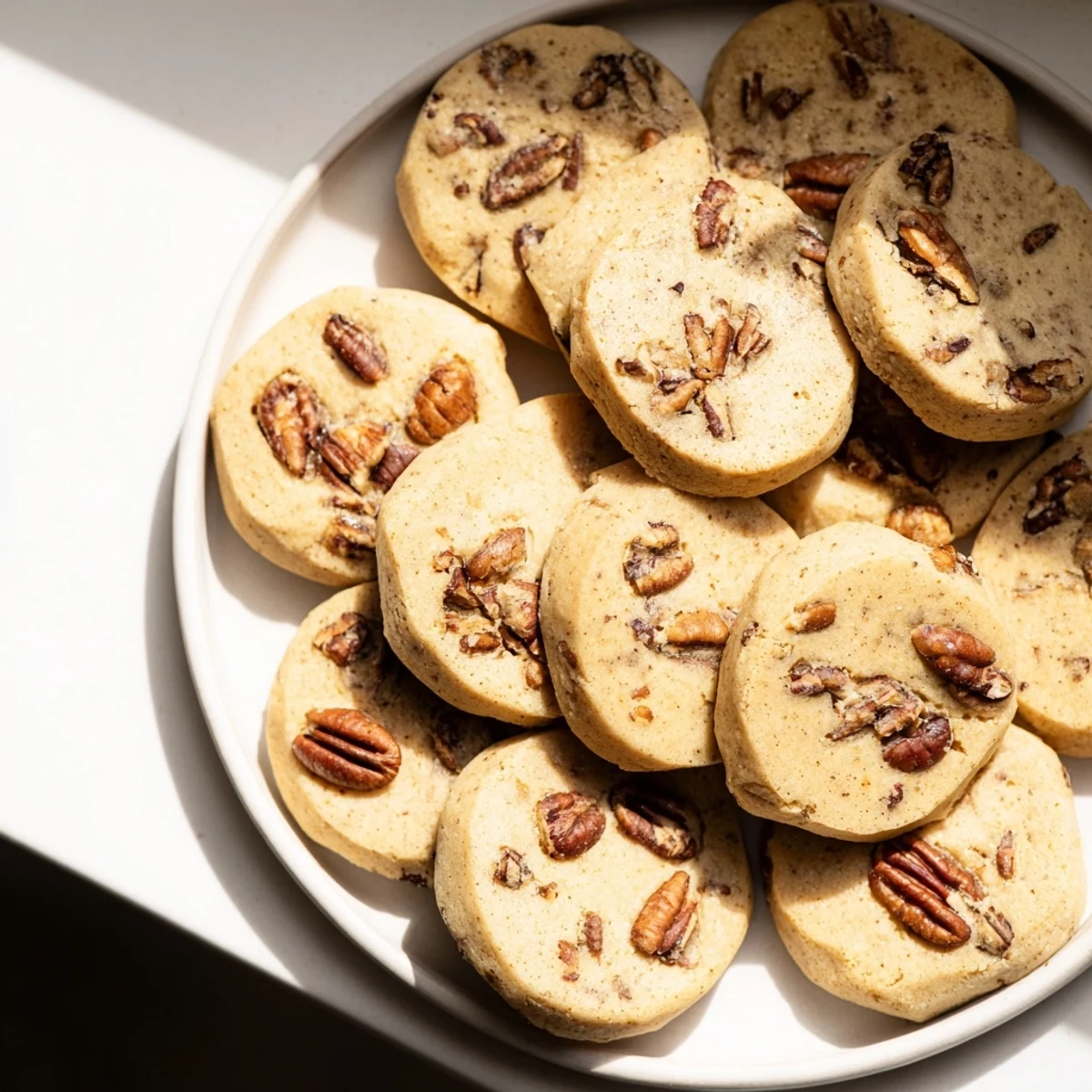 A close-up of delicious Winter Market Maple Dream Keto Cookies, showing the cozy textures and maple swirls.