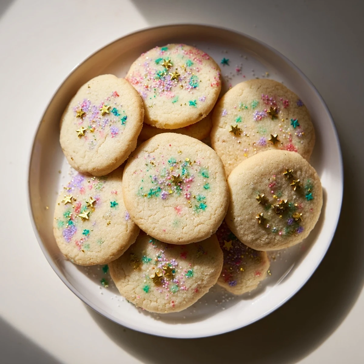 Soft, inviting New Year Celebration Vanilla Cloud Vegan Cookies, perfect for satisfying your sweet tooth any time of year.