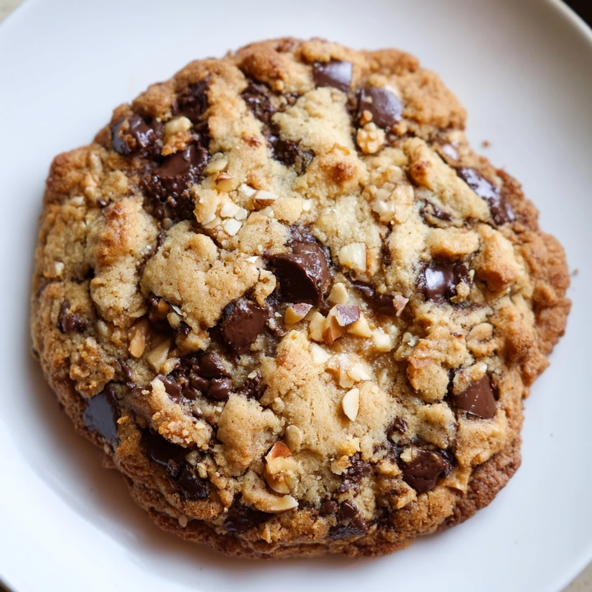 Freshly baked Winter Warmth Toasted Almond Chocolate Chip cookies, the perfect cozy treat on a cold day.