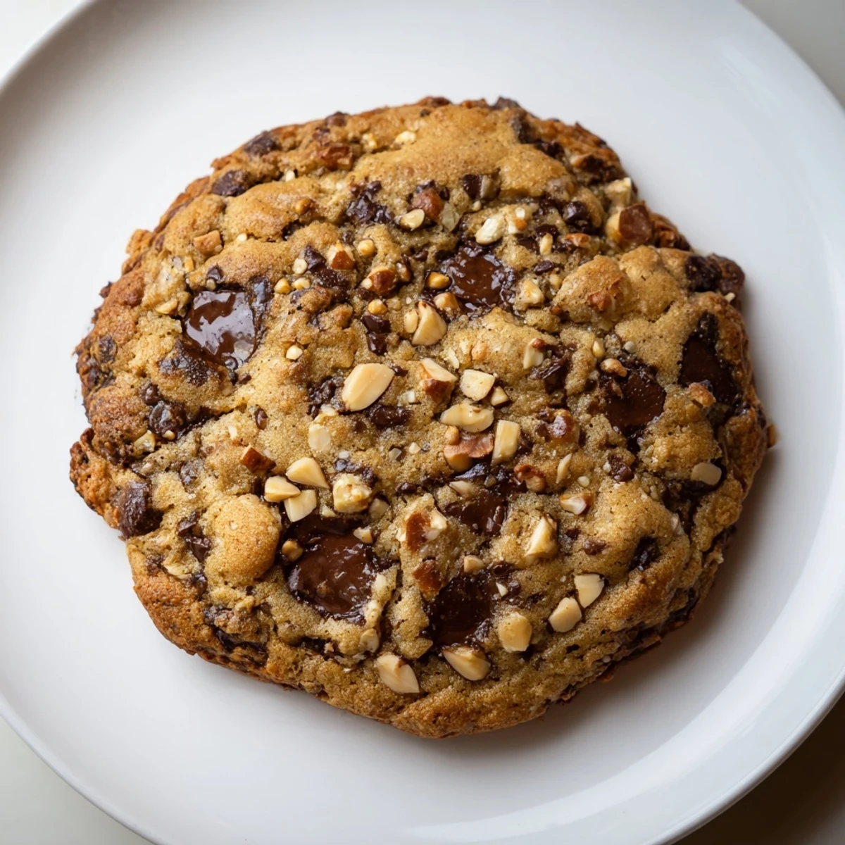 Golden-brown Winter Warmth Toasted Almond Chocolate Chip cookies, loaded with toasted almonds and melted chocolate.