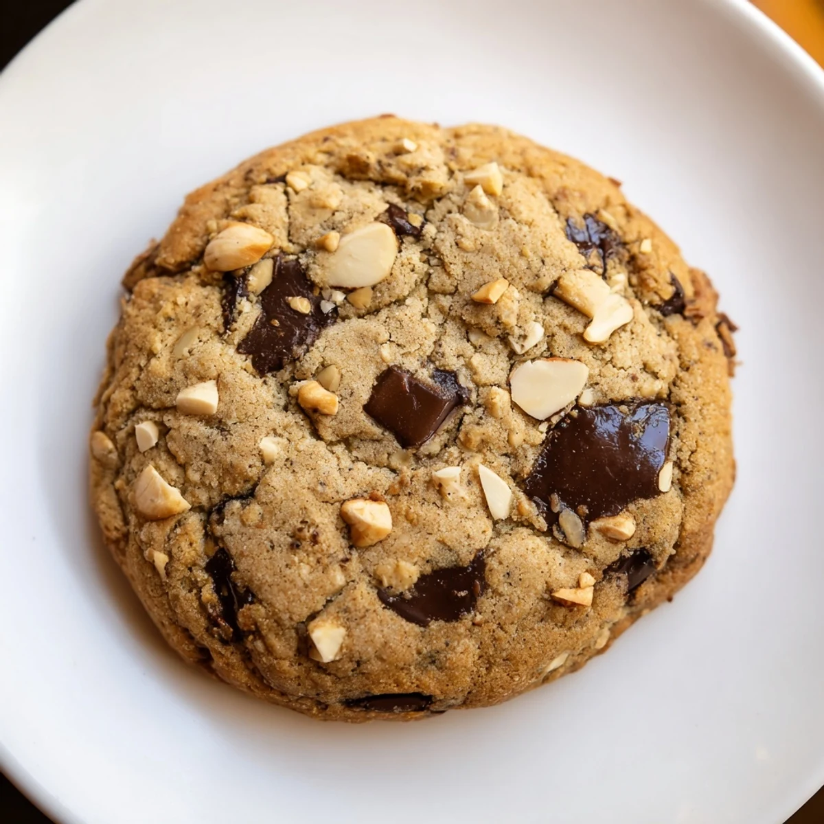 A stack of warm Winter Warmth Toasted Almond Chocolate Chip cookies, ready for serving and enjoying.