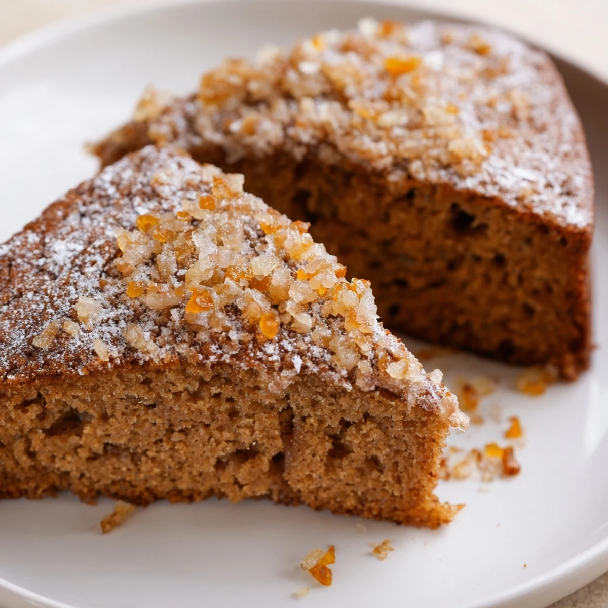Close-up of a festive and delicious Holiday Glow Ginger Spice Cake, perfect for holidays.