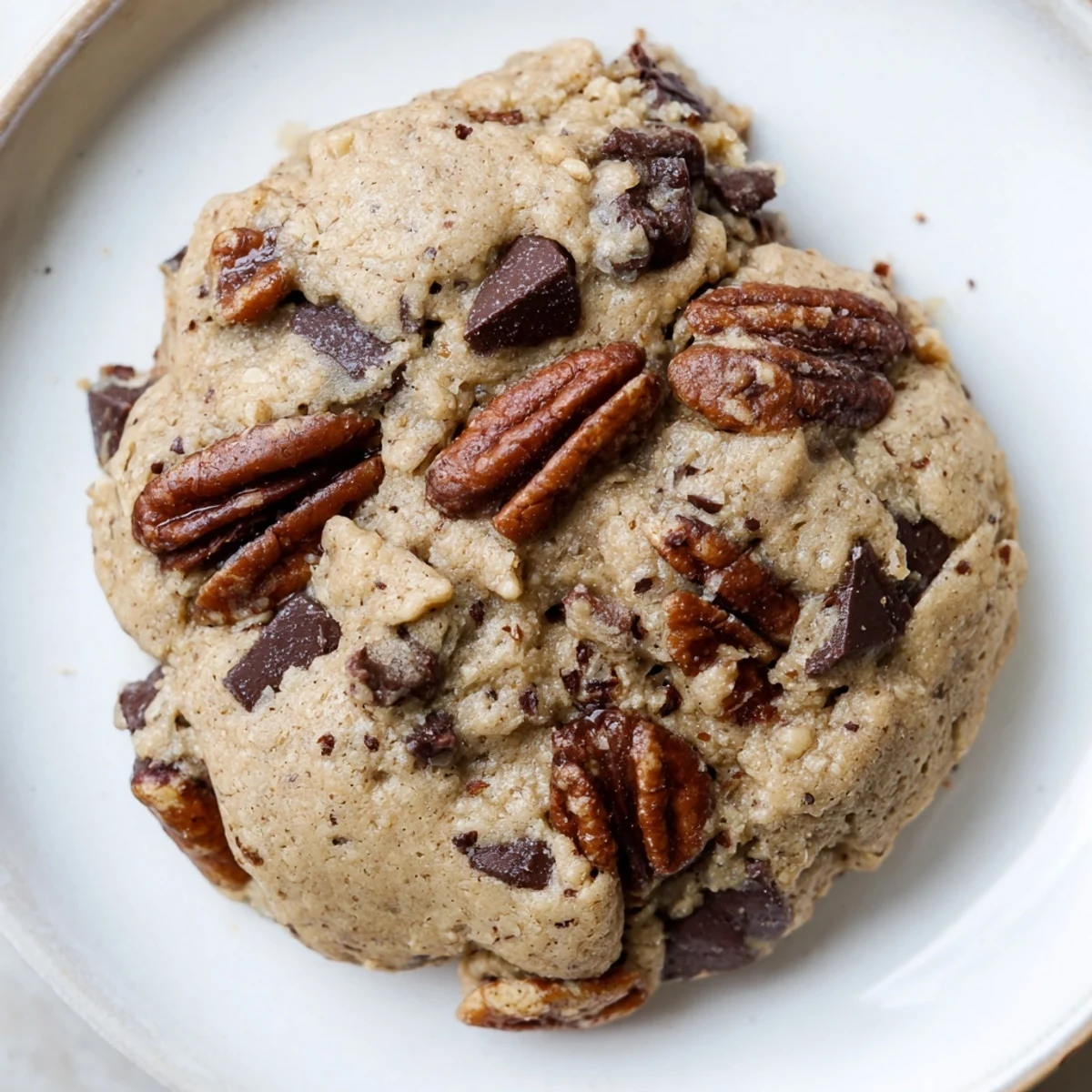 Golden-brown Winter Market Maple Dream Vegan Cookies on a rustic board with toasted pecans and maple glaze.