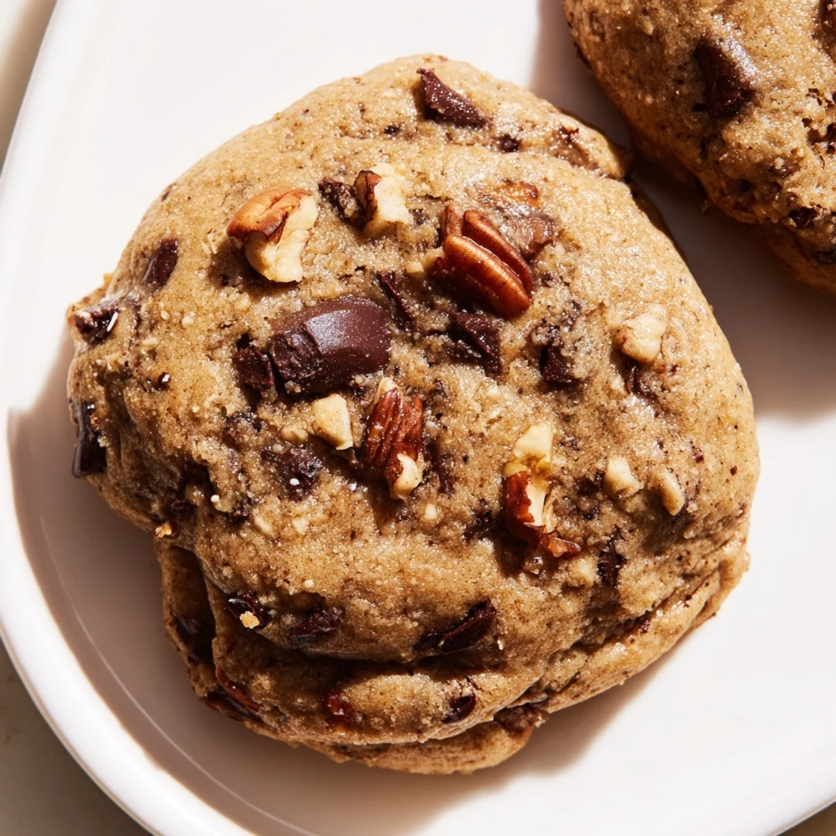 Winter Market Maple Dream Vegan Cookies served in a cozy mug with hot cocoa and snowy window backdrop.