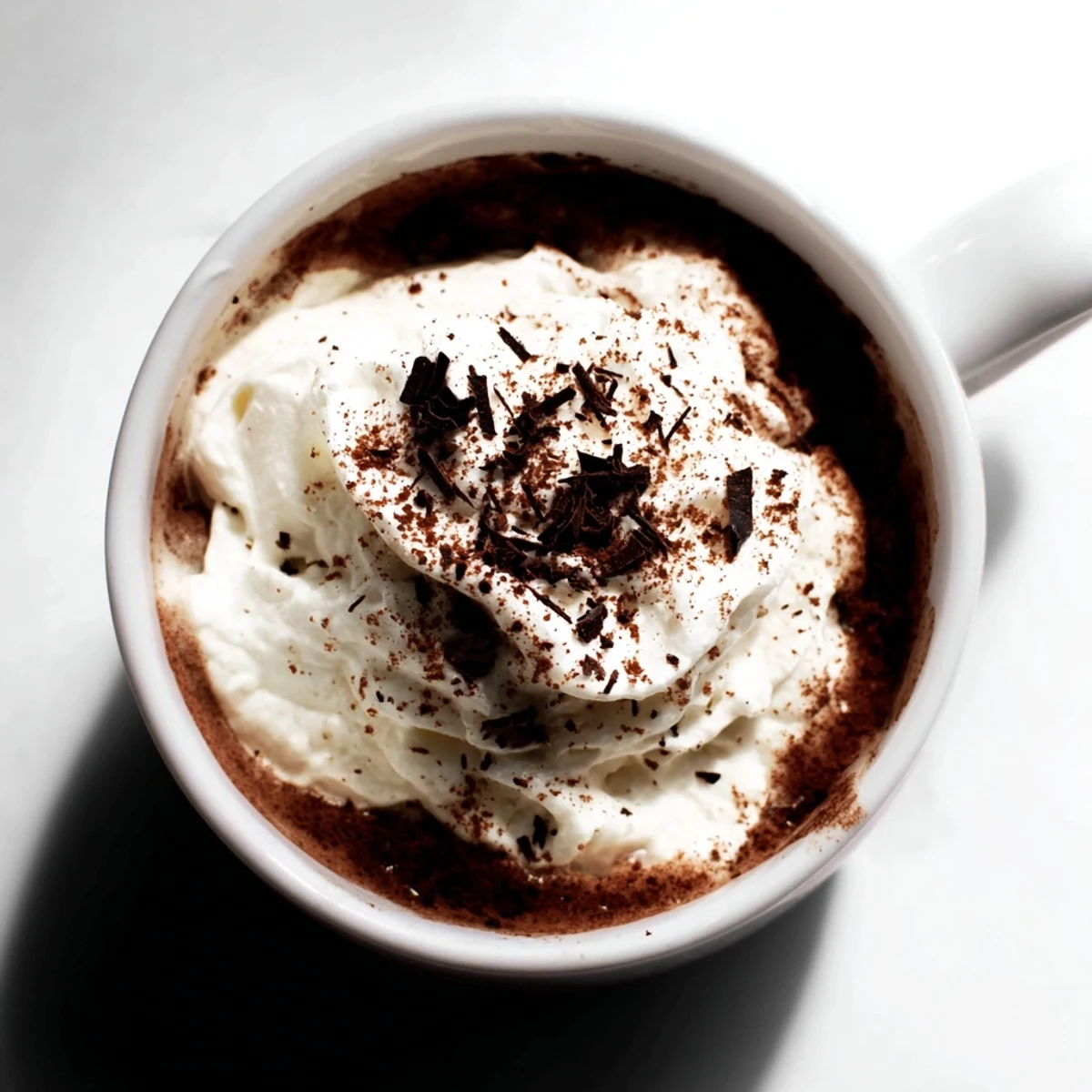 Rich, creamy Winter Spice Mocha Whisper garnished with whipped cream and ready to sip on a cold day.