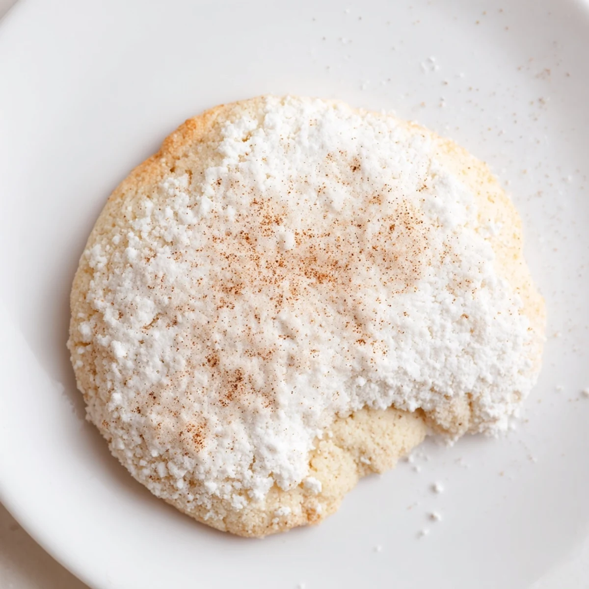 Warmly spiced Winter Spice Vanilla Cloud Keto Cookies cooling on a wire rack with cinnamon dusting.