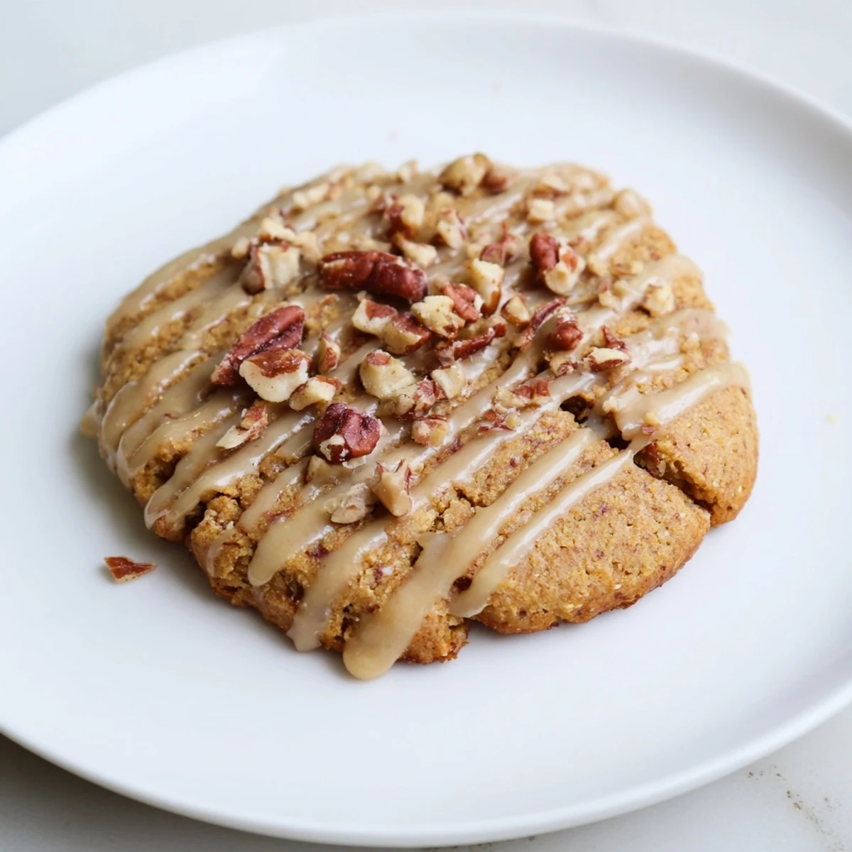 Plated Winter Warmth Maple Dream Keto Cookies paired with a steaming mug of coffee, perfect for a cozy, guilt-free winter dessert.
