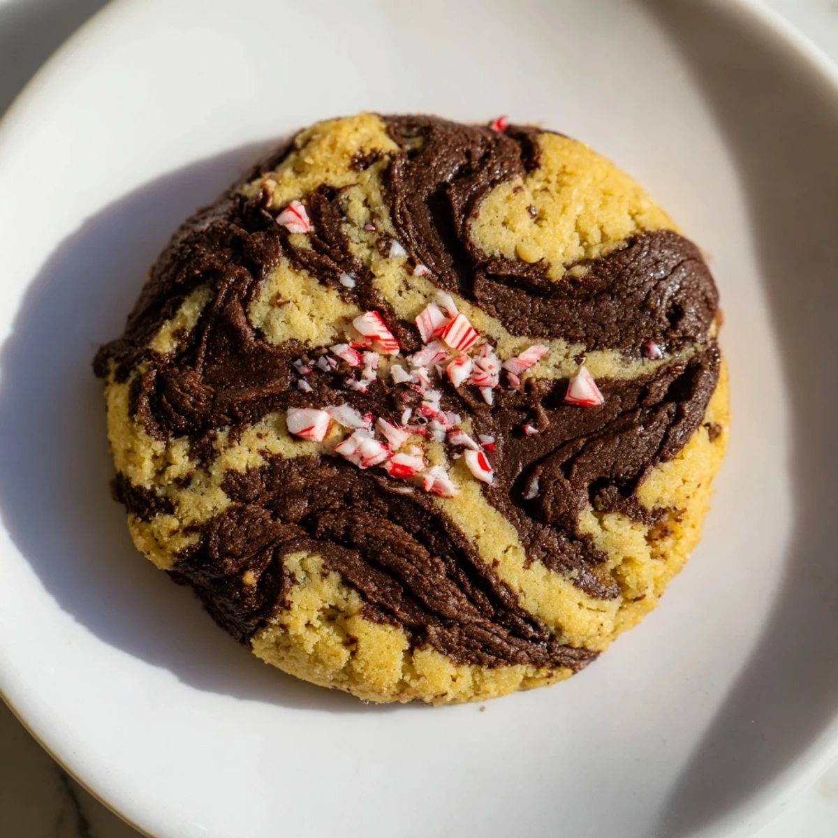 Cozy Evening Peppermint Twist Keto Cookies served in a small bowl beside a steaming mug of keto hot chocolate for a cozy night in.