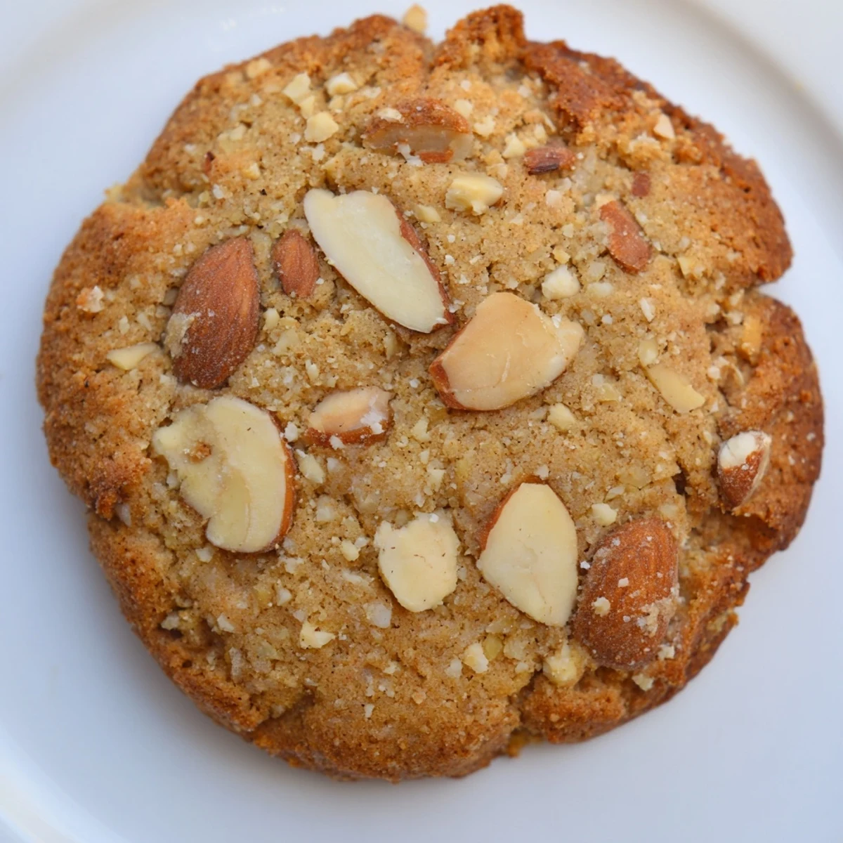 Crumbly Winter Market Toasted Almond Keto Cookies rest on a rustic wooden board, radiating cozy warmth. Their golden-brown edges and visible almond pieces suggest a satisfying, buttery crunch for low-carb dessert lovers.