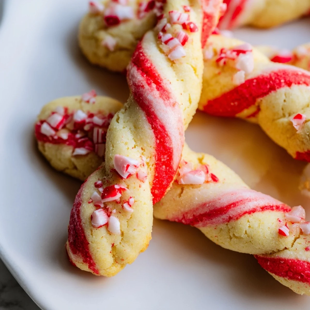 A batch of Holiday Glow Peppermint Twist Keto Cookies cooling on a wire rack with fresh mint leaves nearby. 