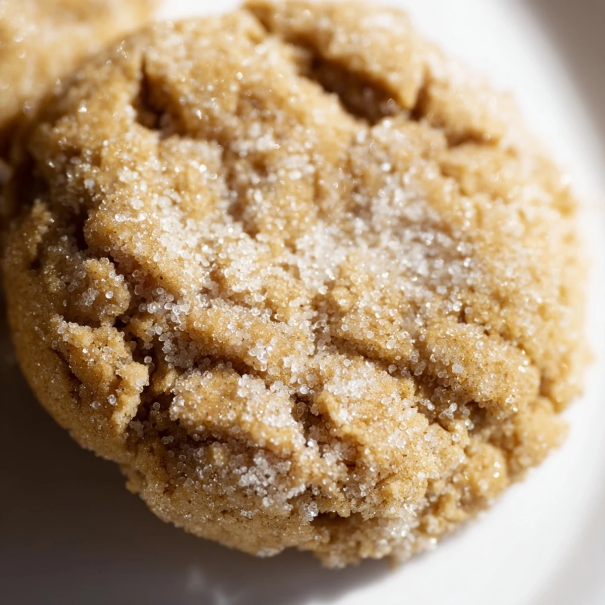 Fluffy, golden-brown Snowy Day Cinnamon Drift Vegan Cookies with cinnamon sugar tops, served on a rustic wooden board.