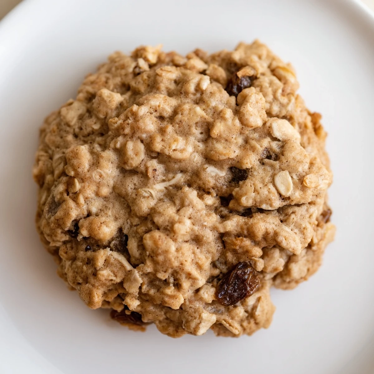 Golden Holiday Glow Maple Dream Oatmeal Raisin cookies with plump raisins and walnut pieces on a cooling rack.