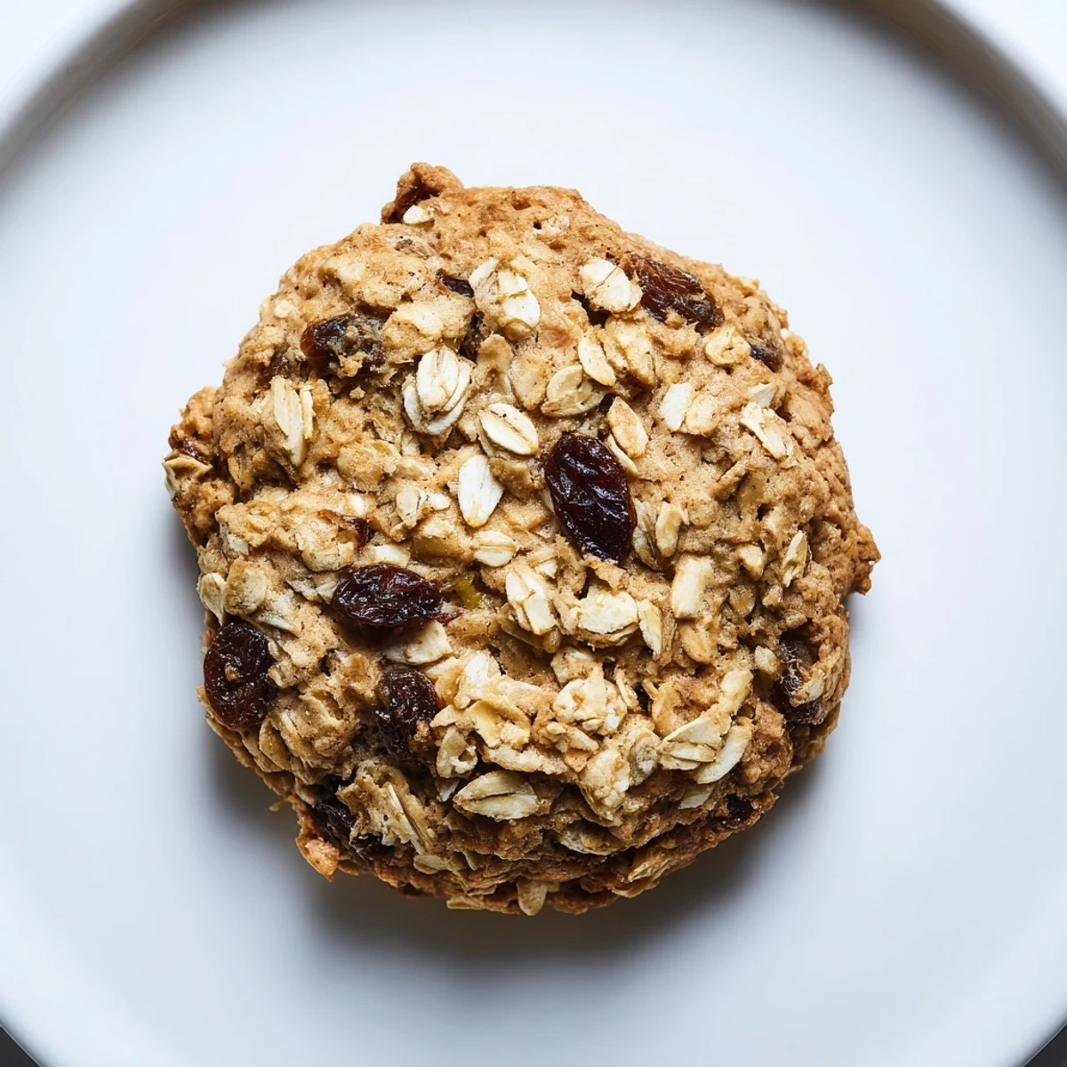 Freshly baked Holiday Glow Maple Dream Oatmeal Raisin cookies dusted with cinnamon, served with a glass of cold milk.