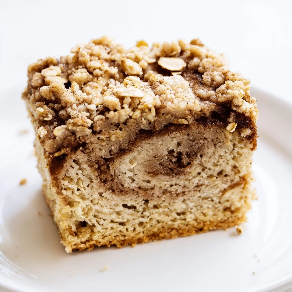 Perfectly golden Snowy Day Cinnamon Drift coffee cake, ideal for a chilly day with a steaming hot cup of coffee.