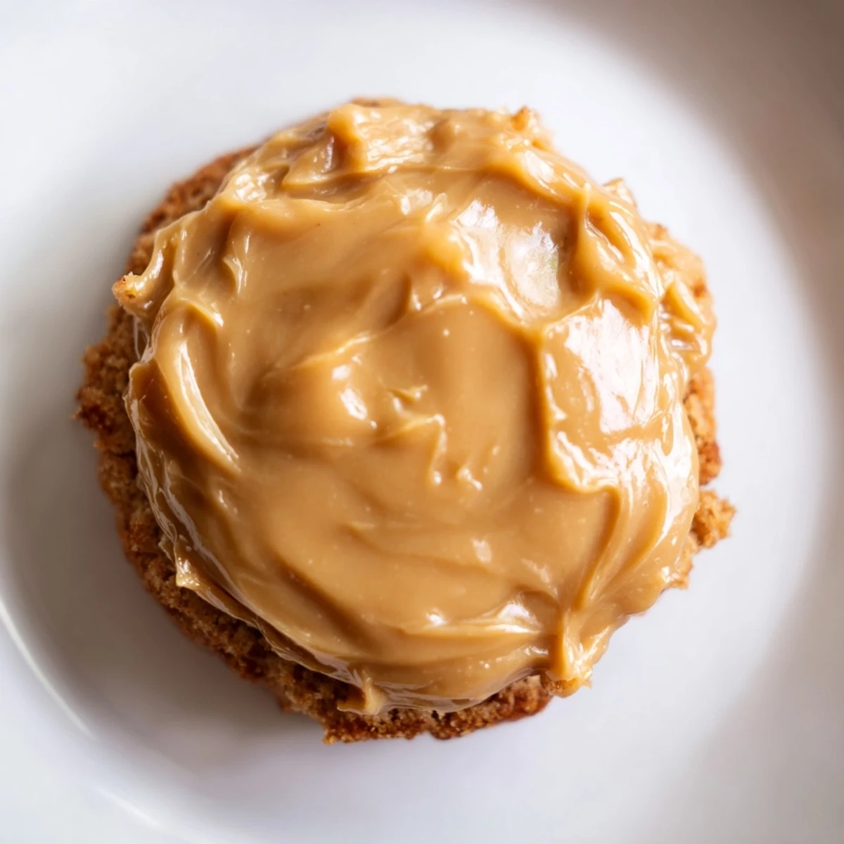 Indulgent Cozy Evening Caramel Frost Keto Cookies stacked high, their rich caramel frosting glistening under warm light, ready for a cozy keto dessert moment.