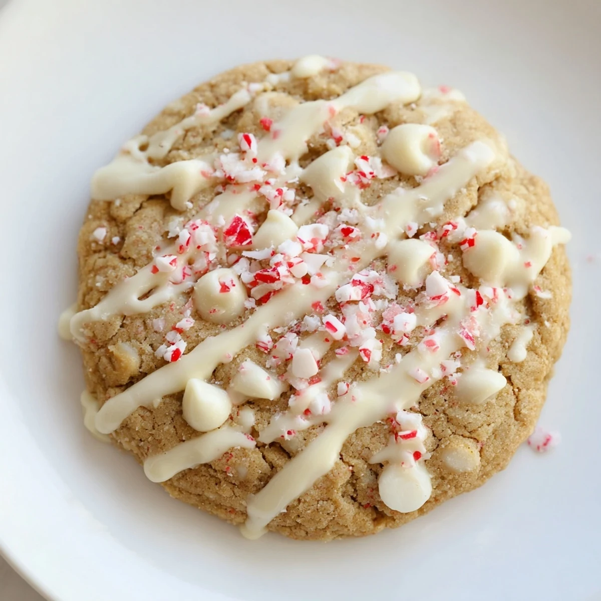 Stack of gluten-free Snowy Day Peppermint Twist cookies with gooey white chocolate chips and a bright peppermint aroma.