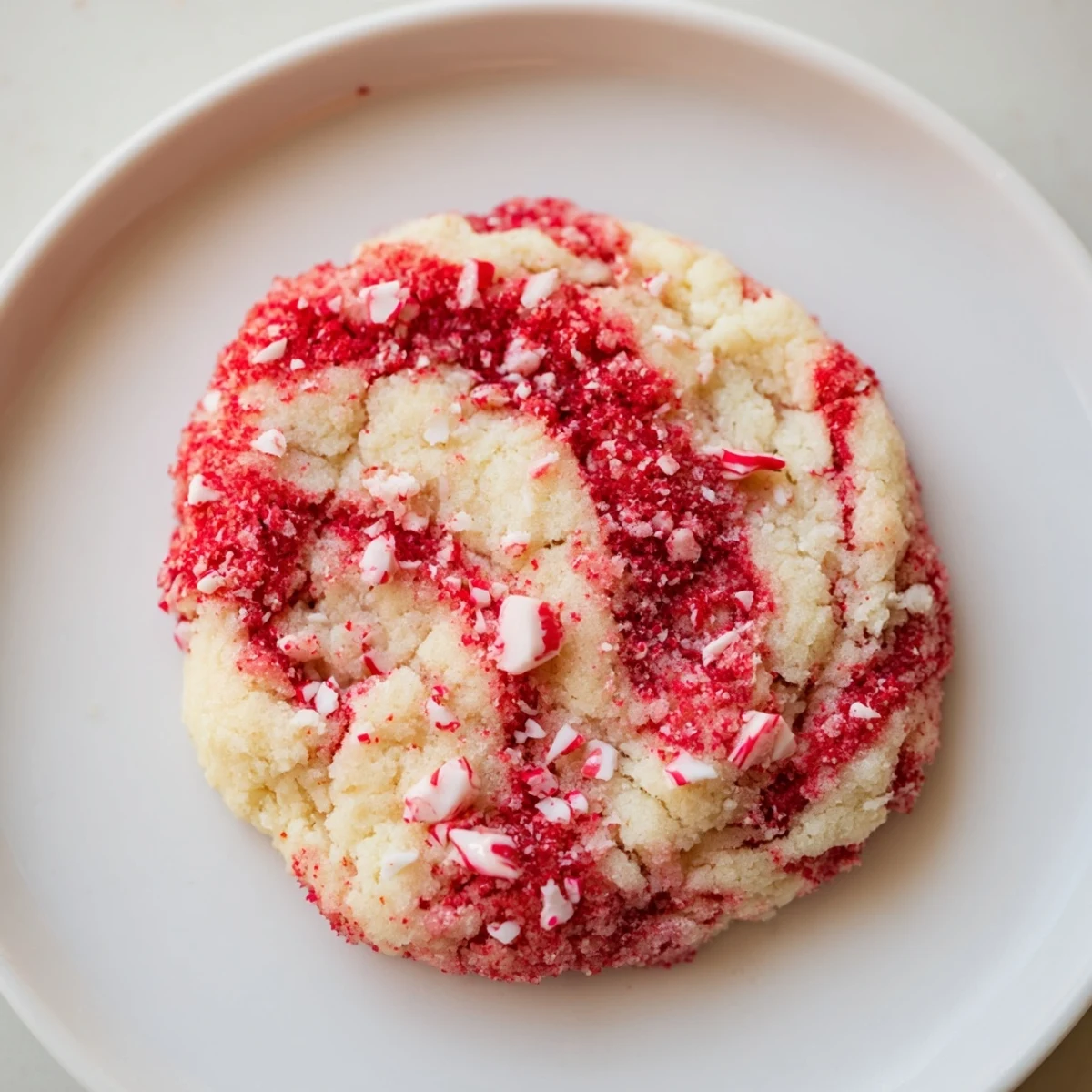 Freshly baked Winter Market Peppermint Twist Vegan Cookies cooling on a wire rack with a festive winter vibe.