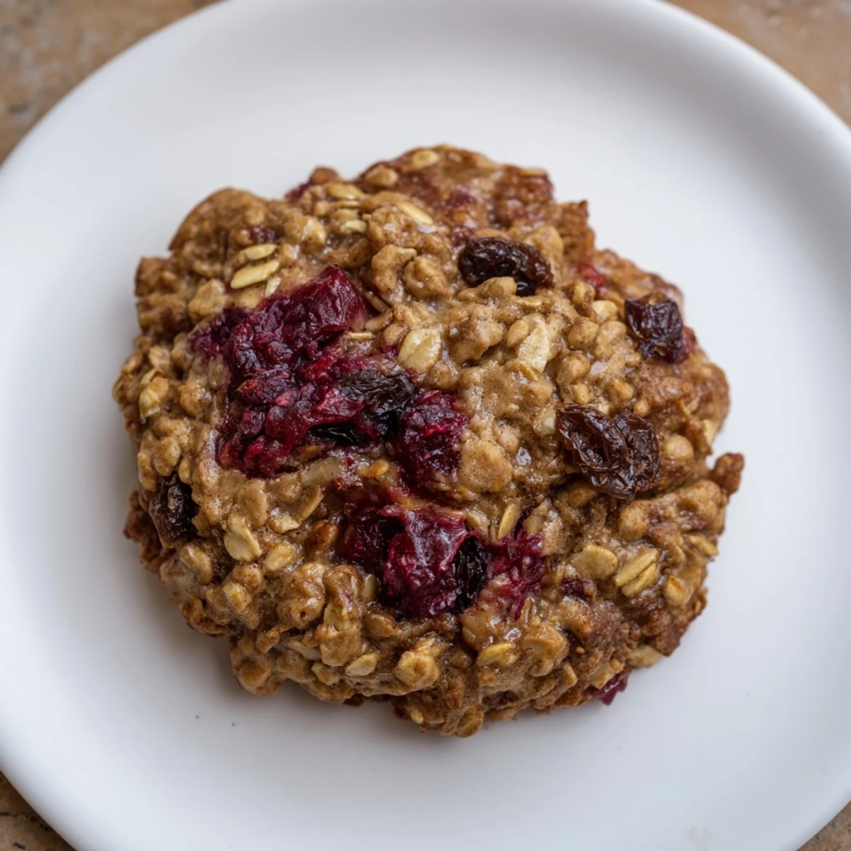Warm Winter Market Cranberry Swirl Oatmeal Raisin cookies served on a platter with a glass of milk.