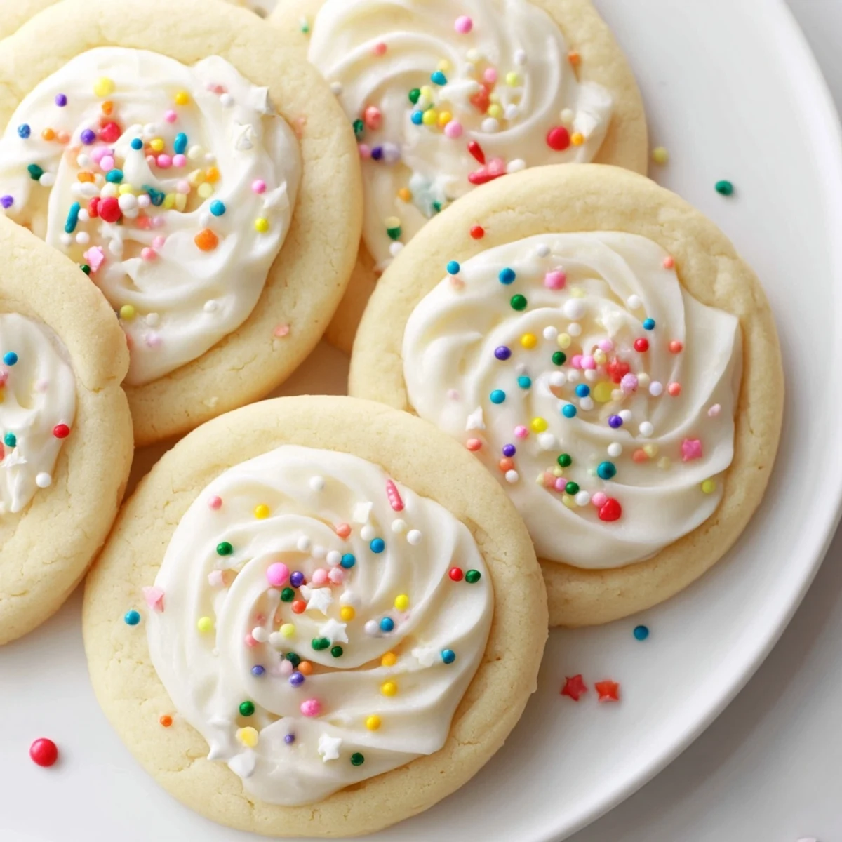 Festive New Year Celebration Vanilla Cloud Sugar Cookies showcase delicate vanilla flavor and are perfect for celebrations.