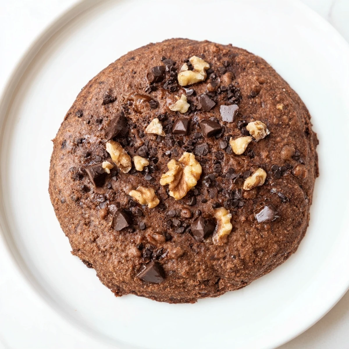 A plate of Winter Warmth Cocoa Burst Keto Cookies beside a steaming mug of keto hot cocoa.