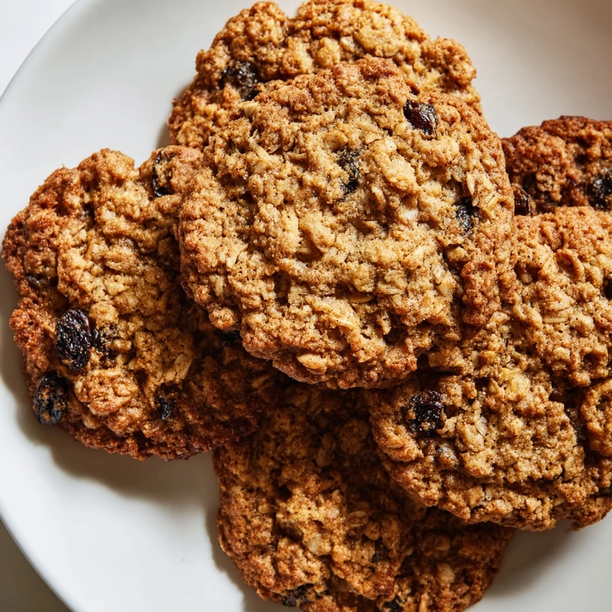 Vegan Chai Spiced Oatmeal Raisin Cookies arranged on a cooling rack with cinnamon sticks and tea leaves nearby.