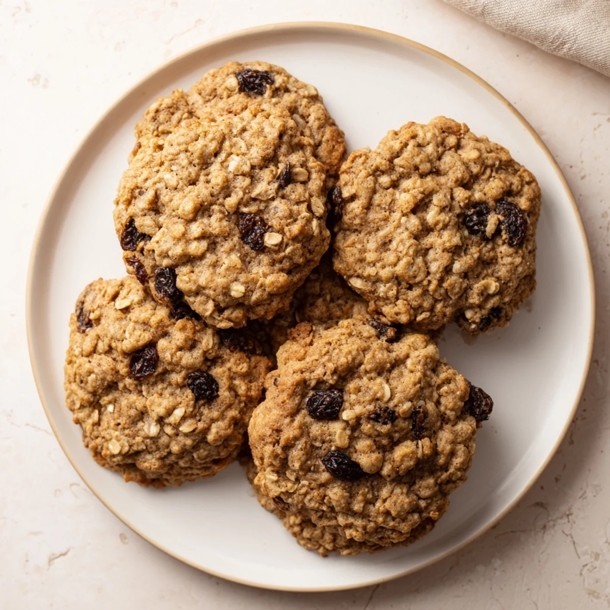 Golden Apple Cider Oatmeal Raisin Cookies are cooling on a tray, perfect for a cozy autumn snack.