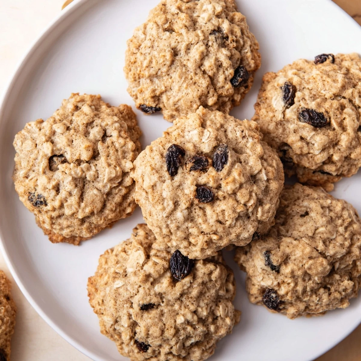 Chewy Apple Cider Oatmeal Raisin Cookies are studded with raisins and ready to serve with hot cider.