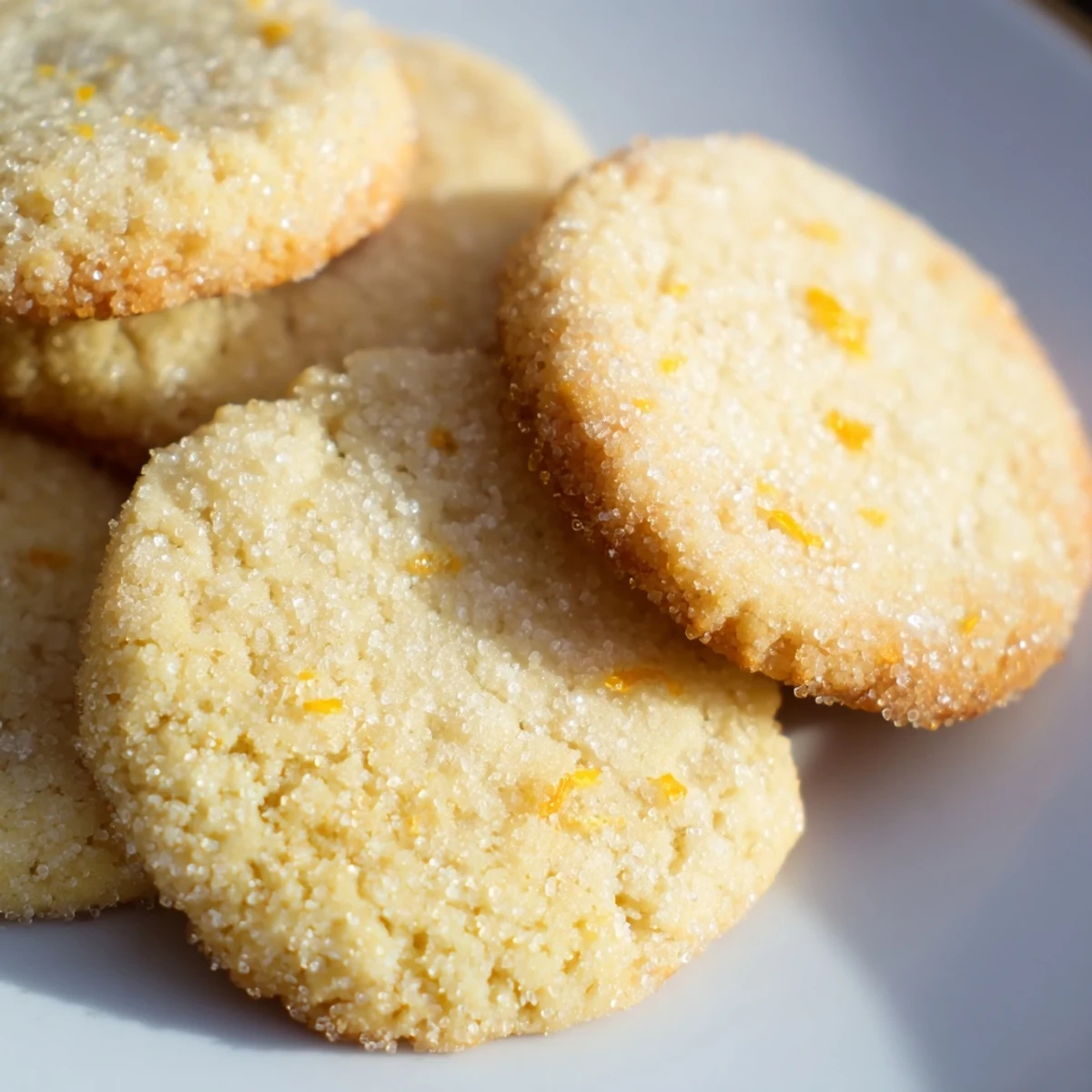 A plate of Vegan Lemon Olive Oil Sugar Cookies with a glass of non-dairy milk, perfect for a vegan dessert spread.