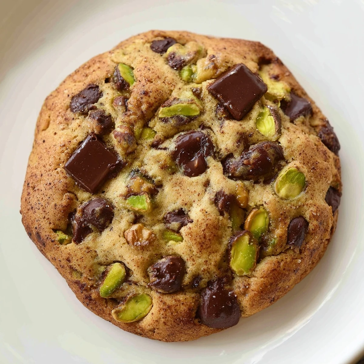 Warmly spiced cinnamon and honey drizzle highlights golden-baked Baklava Inspired Chocolate Chip Cookies with pistachios and walnuts.