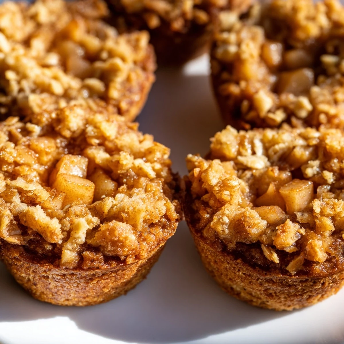 Golden gluten-free apple pie cookies with spiced apple filling and oat crumble topping